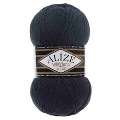 Пряжа Alize Superlana klasik (Суперлана Классик) 58 темно-синий 25% шерсть, 75% акрил 100г 280м 5шт