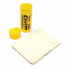 Салфетка для сушки авто CityUp замша искус жёлтая в тубе 43х32см СА-202