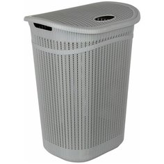 Корзина для белья «Вязание», 45х59х37 см, 55 л, цвет серый Idea (М Пластика)
