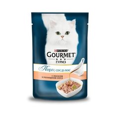 Gourmet Паучи для кошек Соус Де-Люкс с лососем (Gourmet Perl) 12377531/12439545, 0,085 кг (26 шт)