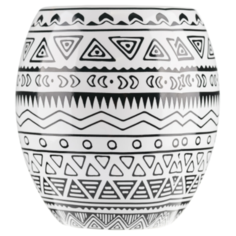 Стакан для зубных щёток Moroshka Nomads керамика цвет белый/чёрный