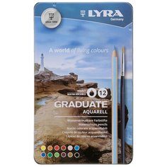 Lyra Акварельные цветные карандаши Graduate Aquarell, 12 цветов (L2881120)