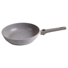 Сковорода Kukmara Мраморная 247а, 24 см, съемная ручка, светлый мрамор