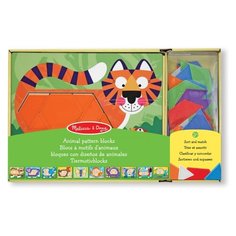 Melissa&Doug Первые навыки Трафарет с блоками на досках Животные