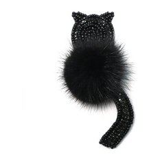 КС018 Аппликация Черный кот+черный мех 45*95мм АЙРИС пресс