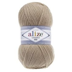 Пряжа Alize Lanagold 800, 49 % шерсть, 51 % акрил, 100 г, 800 м, 5 шт., 585 камень