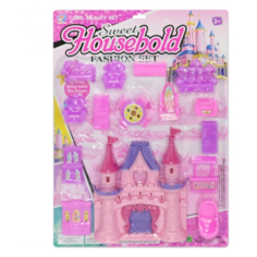 Shantou Gepai кукольный домик "Sweet Housebold" ZY892861, розовый/фиолетовый