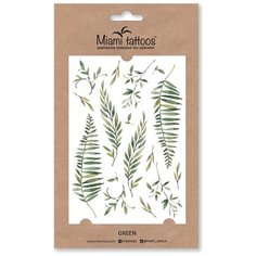 Miami tattoos Акварельные переводные тату Green зеленый