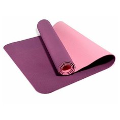 Коврик для йоги с сумкой для переноски 183х61х0,6 фиолетовый, розовый Icon