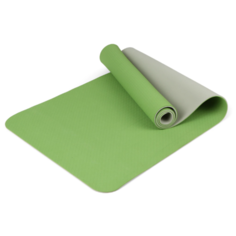 Коврик для йоги с сумкой для переноски 183х61х0,6 зеленый, серый Icon
