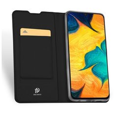 Флип чехол-книжка для Realme 6 Pro с функцией подставки и с отсеком для карт черный 100gadgets