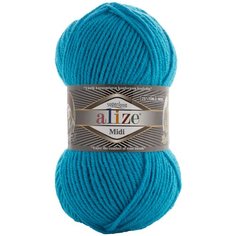 Пряжа для вязания Ализе Superlana midi (25% шерсть, 75% акрил) 5х100г/170м цв.484 бирюзовый Alize