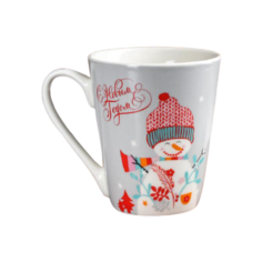 Кружка Доляна Веселого Рождества! 3324262, 310 мл, серый/красный