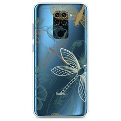 Силиконовый чехол "Тени стрекоз" на Xiaomi Redmi Note 9 / Сяоми Редми Нот 9 Case Place