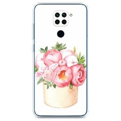 Силиконовый чехол "Коробка с пионами" на Xiaomi Redmi Note 9 / Сяоми Редми Нот 9 Case Place