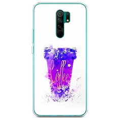 Силиконовый чехол "Кофейный стакан арт" на Xiaomi Redmi 9 / Сяоми Редми 9 Case Place