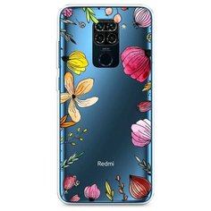 Силиконовый чехол "Цветочная рамка" на Xiaomi Redmi 10X 4G / Сяоми Редми 10X 4G Case Place