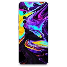 Силиконовый чехол "Фиолетовый флюид арт" на Xiaomi Mi Note 10 lite / Сяоми Ми Нот 10 лайт Case Place