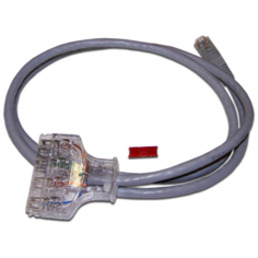 Патч-корд Lanmaster LAN-45 RJ-45 - S-110 (P4) CAT6 U/UTP, 1 шт., серый, 1 м