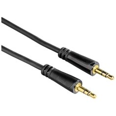 Кабель аудио Hama H-122317 Jack 3.5 (f)/Jack 3.5 (f) 0.75м. Позолоченные контакты черный (00122317)