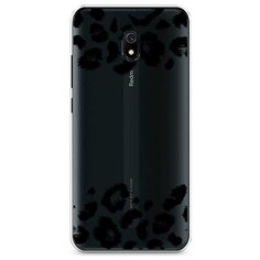Силиконовый чехол "Окрас леопарда рамка черная" на Xiaomi Redmi 8A / Сяоми Редми 8А Case Place