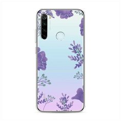 Силиконовый чехол "Сиреневая цветочная рамка" на Xiaomi Redmi Note 8T / Сяоми Редми Нот 8Т Case Place