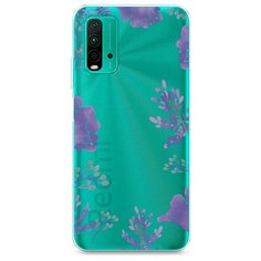 Силиконовый чехол "Сиреневая цветочная рамка" на Xiaomi Redmi 9T / Сяоми Редми 9Т Case Place