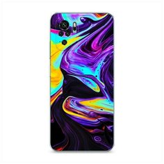 Силиконовый чехол "Фиолетовый флюид арт" на Xiaomi Redmi Note 10S / Сяоми Редми Нот 10S Case Place