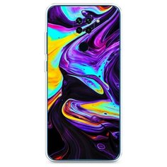 Силиконовый чехол "Фиолетовый флюид арт" на Xiaomi Redmi 10X 4G / Сяоми Редми 10X 4G Case Place