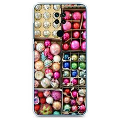 Силиконовый чехол "Елочные игрушки" на Xiaomi Redmi 10X 4G / Сяоми Редми 10X 4G Case Place