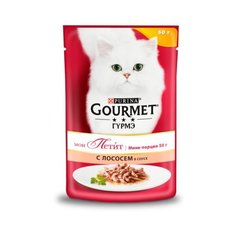 Gourmet Паучи Кусочки в соусе Mon Petit лососем для кошек 12287079/12319339/12439736, 0,050 кг (18 шт)