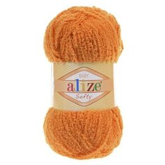 Пряжа Alize Softy (Софти) 06 оранжевый 100% микрополиэстер 50г 115м 5шт