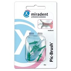 Ершики Miradent Pic-Brush refills Green Зеленые, 6 шт