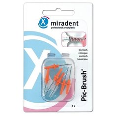 Ершики Miradent Pic-Brush refills Orange Оранжевые, 6 шт