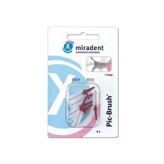 Ершики Miradent Pic-Brush Bordeaux Бордовые, 6 шт