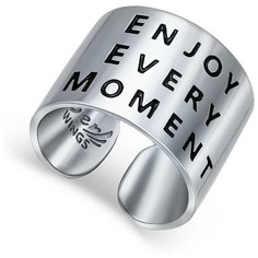 Silver WINGS Кольцо с эмалью из серебра 21eem-198, размер 16.5