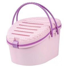 Корзина-переноска для кошек и собак ZOO PLAST Феликс 37.5х41х45 см розовый