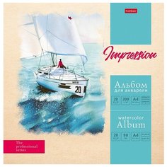 Альбом для акварели Hatber Морские дали 22 х 22 см, 200 г/м², 20 л.
