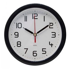 Настенные часы Бюрократ Alarm-R15P черный/белый (alarm-r15p/black)