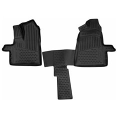 Коврики 3D в салон FORD Transit (1+2 seats) 2014-2015, 2шт. (полиуретан), ELEMENT3D01904210.F