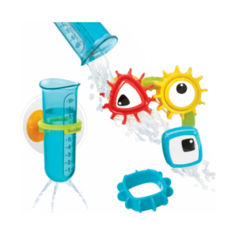 Набор для ванной Yookidoo Разноцветные шестеренки (40163) голубой/красный/желтый