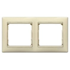 Рамка 2 поста горизонтальная бежевая Legrand VALENA