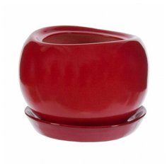 Горшок цветочный Адель ø13 h11.5 см v1.2 л керамика красный Idea (М Пластика)