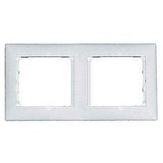Рамка 2 поста горизонтальная белая Legrand VALENA (774452)