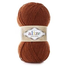 Пряжа Alize Alpaca Royal (Альпака роял) 36 терракот 15% шерсть, 30% альпака, 55% акрил 100г 250м 5шт