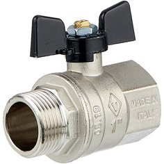 Кран шаровый Bugatti New Jersey 917 муфтовый (ВР/НР), латунь Ду 25 (1")