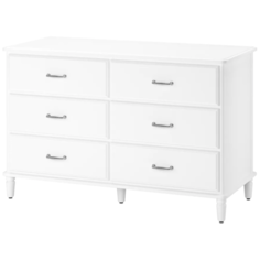 TYSSEDAL тисседаль Комод с 6 ящиками, белый127x81 см Ikea