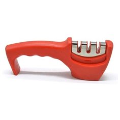 Точилка для ножей Skiico Kitchenware 19.5х7 см / Ручная точилка для ножей Красная