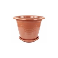 Горшок цветочный "Виола" с поддоном, 16 л (коричневый) Alternativa