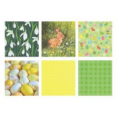 Салфетки для декупажа ассорти SDD №1218-15 33 x 33 см 12 шт. "Весенний зайчик" Love2 Art